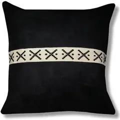 LIVING MARKET - Cojín Cruces Negro