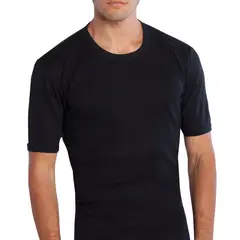 TAIS - Camiseta Cuello Polo Algodón Negro