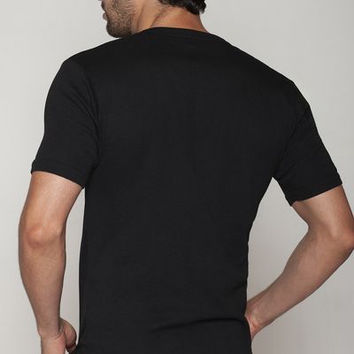 Imagen 2 del producto Camiseta Cuello Polo Algodón Negro