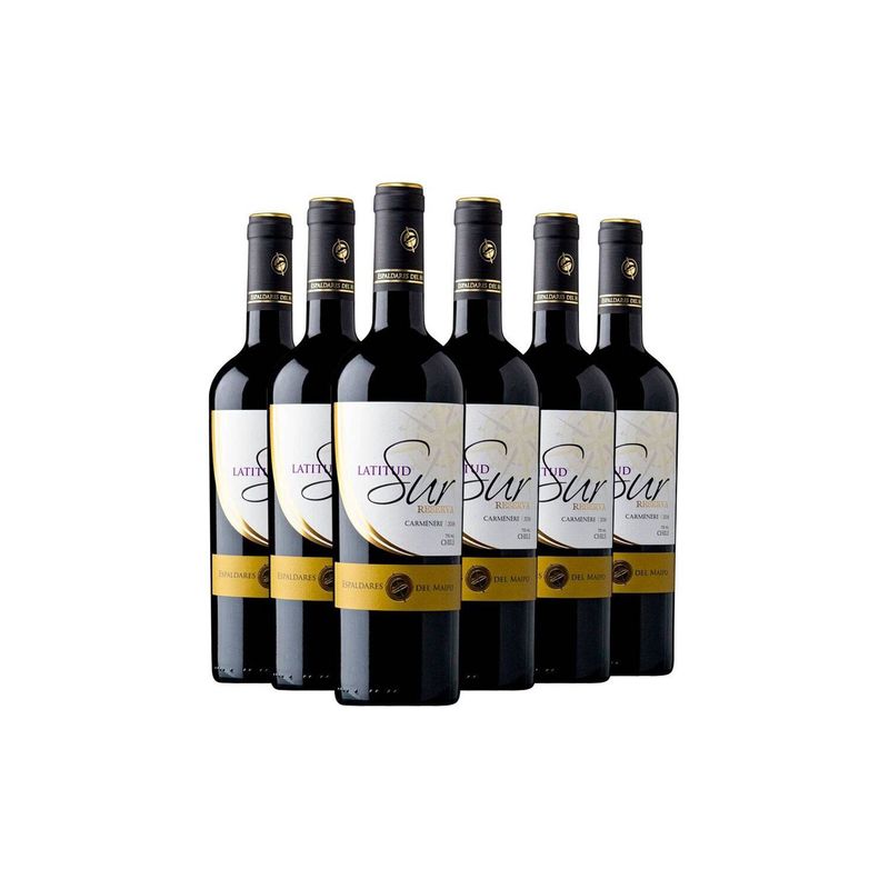 ESPALDARES DEL MAIPO - CAJA X 6 VINOS LATITUD SUR RESERVA CARMENERE