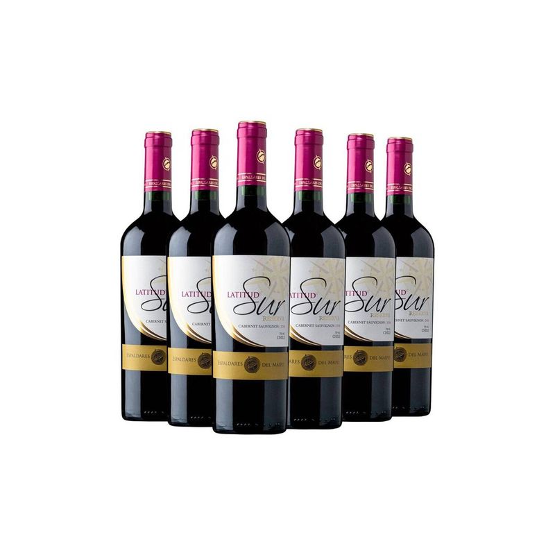 ESPALDARES DEL MAIPO - CAJA X 6 VINOS LATITUD SUR RESERVA CABERNET SAUVIGNON