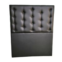 Respaldo 1 1/2 Negro Eco cuero Botone a Piso Muebles Rimar