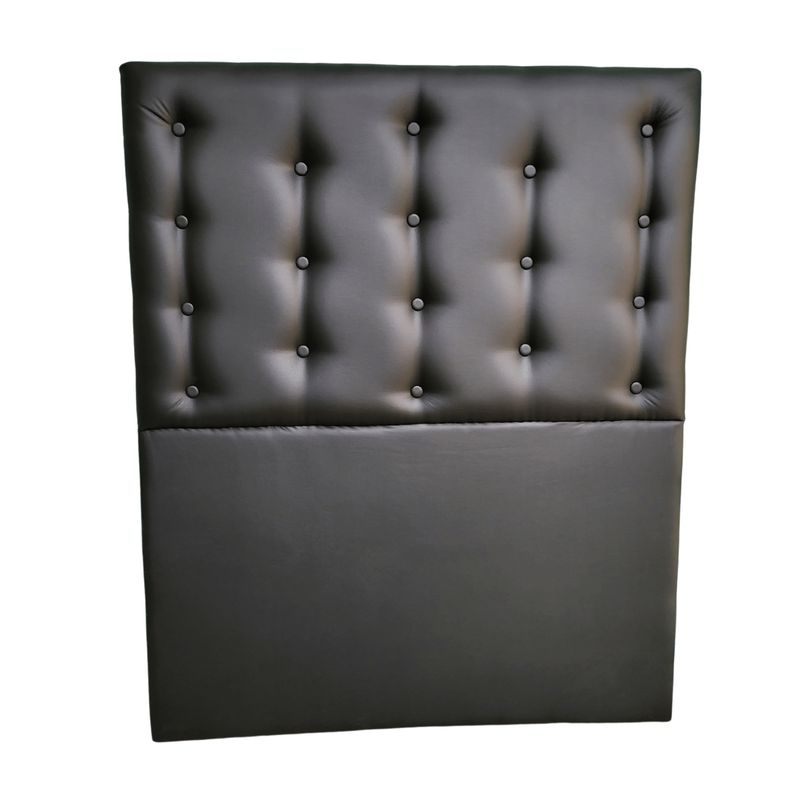 GENERICO - Respaldo 1 1/2 Negro Eco cuero Botone a Piso Muebles Rimar