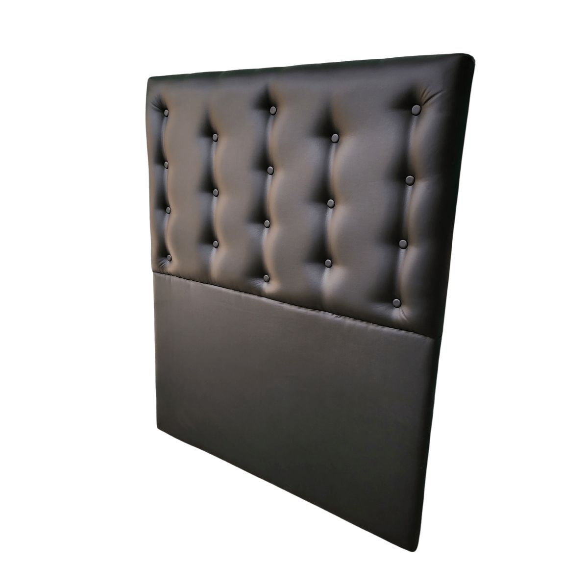 GENERICO - Respaldo 1 1/2 Negro Eco cuero Botone a Piso Muebles Rimar
