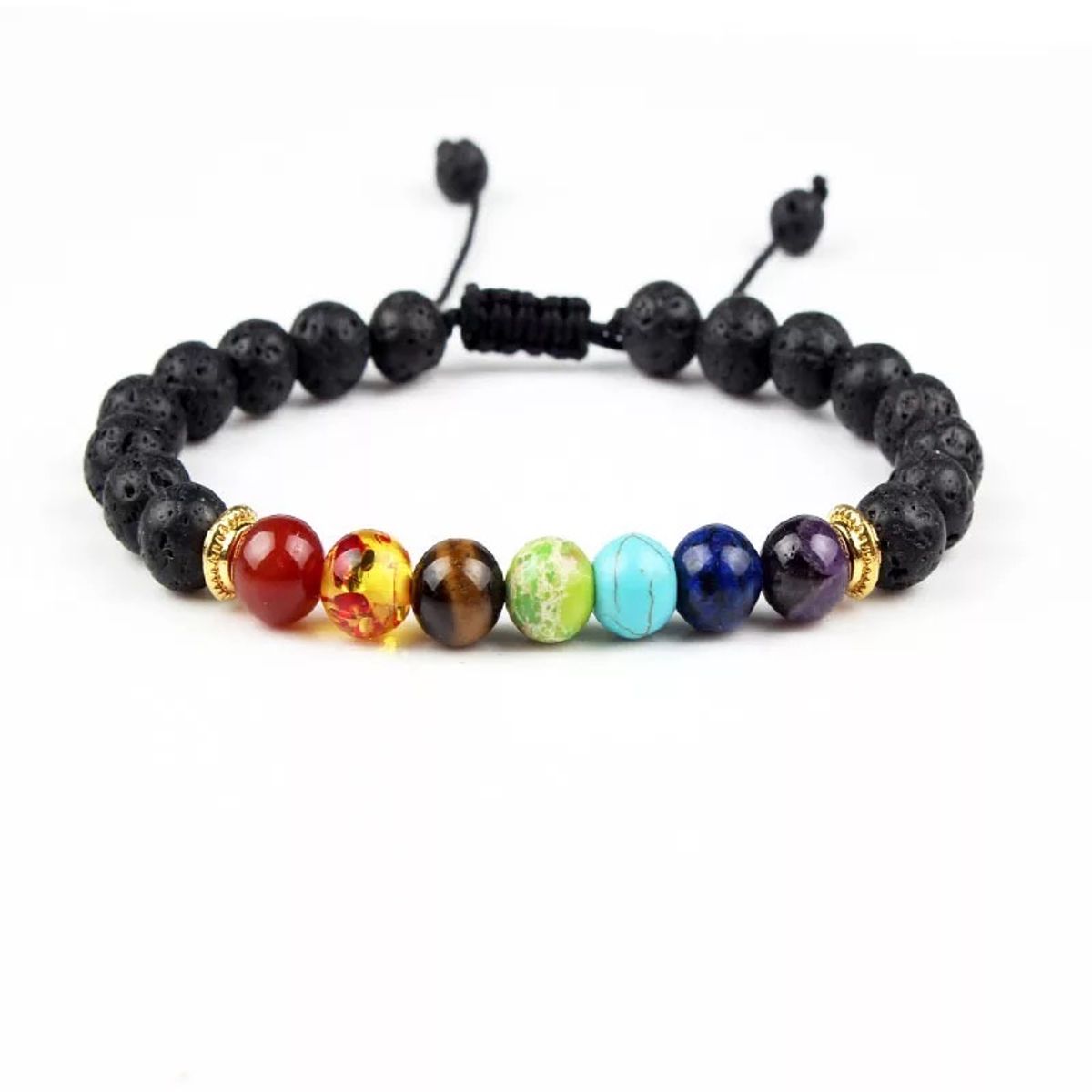 JOYA - Pulsera de Piedras 7 Chakras, Brazalete estilo Tibetano Yoga..
