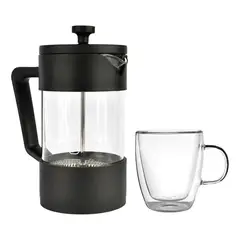 SIMPLIT - Pack Cafetera Francesa 600ml +Taza Doble Pared 350ml