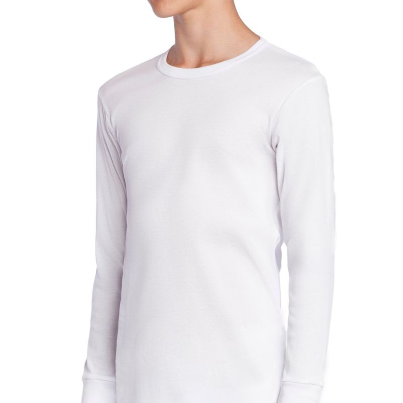 TAIS - Camiseta Cuello Polo Manga Larga Blanco Tais