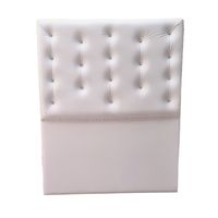 Respaldo 1 1/2 Blanco Eco cuero Botone a Piso Diamante Muebles Rimar