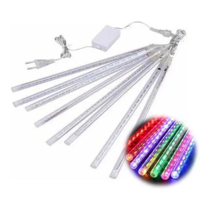 GENERICO - Guirnalda Navideña Led 8 Tubos 3 Metros Multicolor