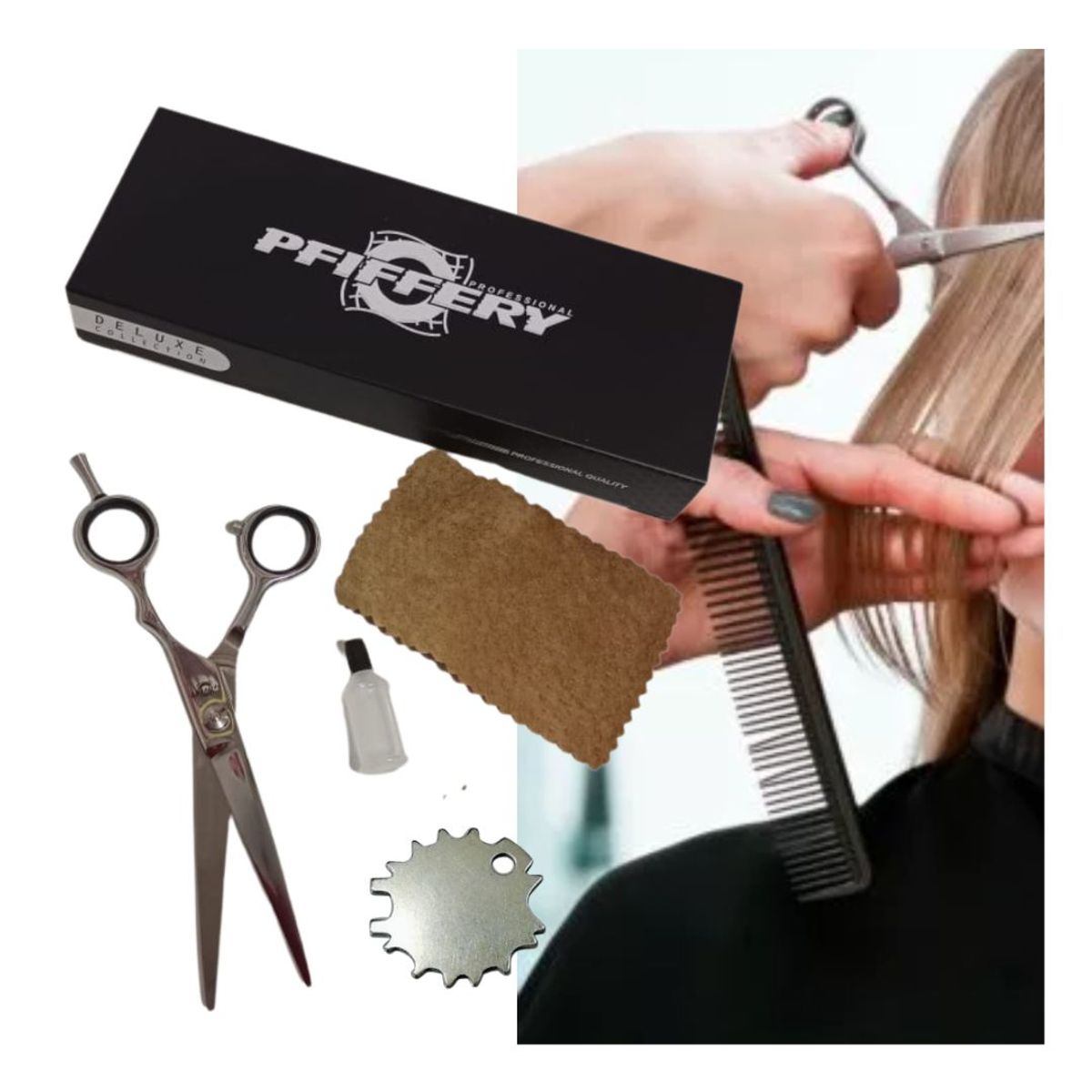 PFIFFERY - Tijera THDA6 filo navaja 6 pulgadas.-