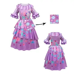 TODODISFRACESCHILE - Disfraz Isabela Madrigal Encanto Con Bolso Talla 7-9