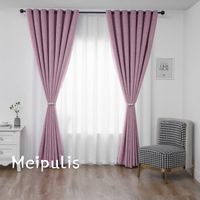 Set de Cortinas Blackout 2 Paños Color Lila