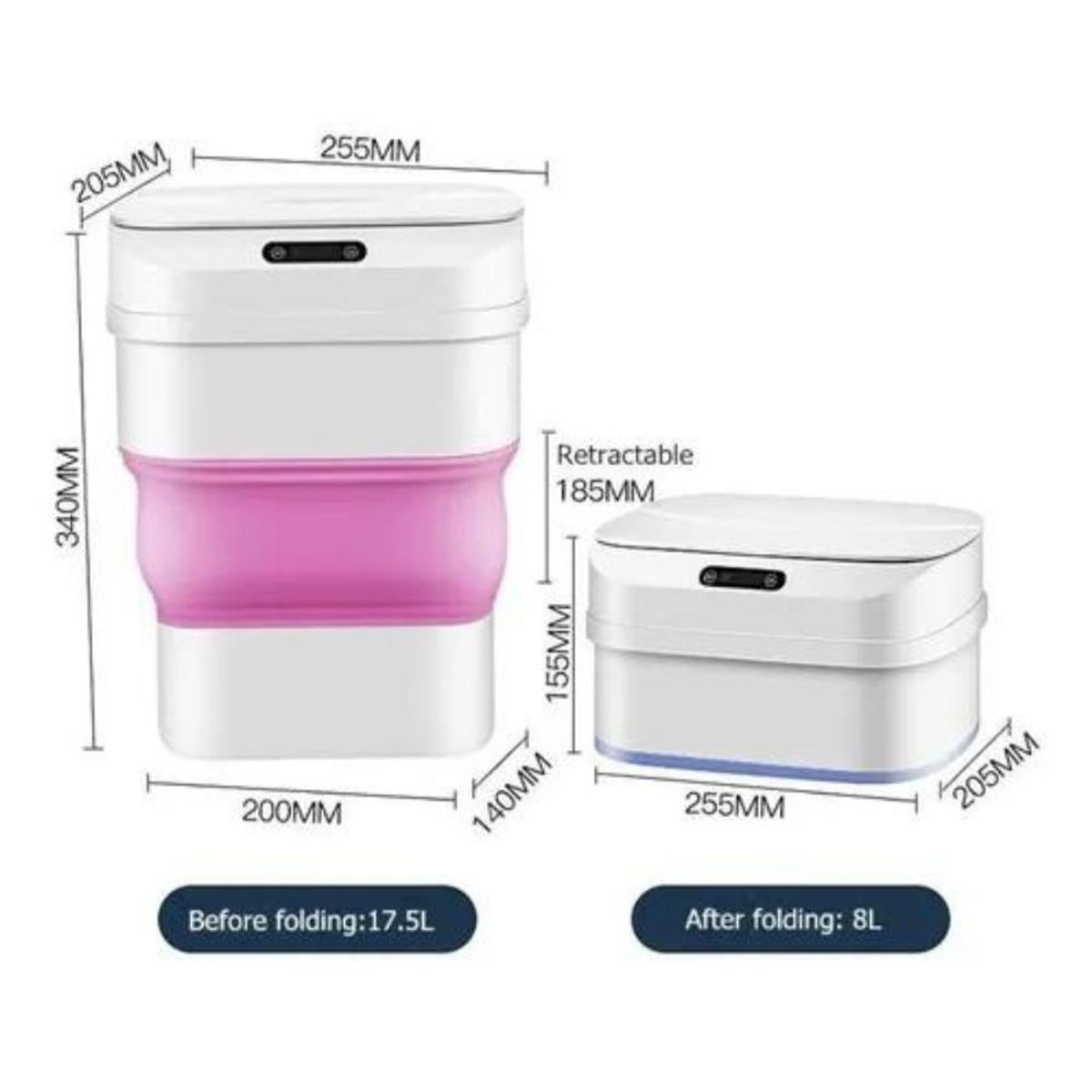 GENERICO - Papelero Automático Basurero Inteligente Sensor Rosado