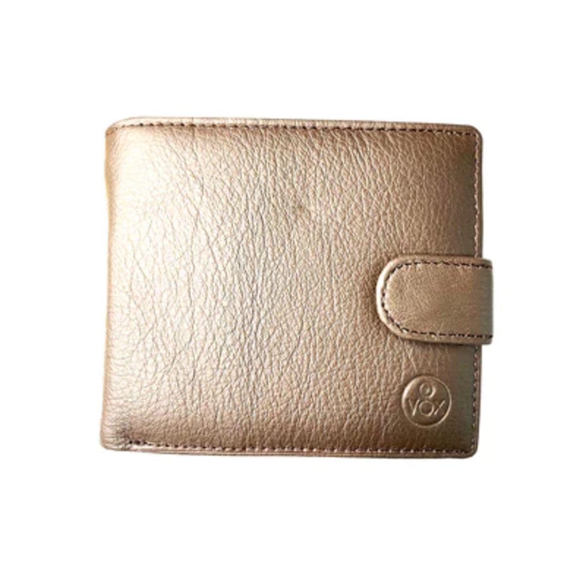 VOX - Billetera cuero café con broche 208c