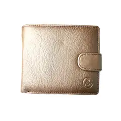 VOX - Billetera cuero café con broche 208c