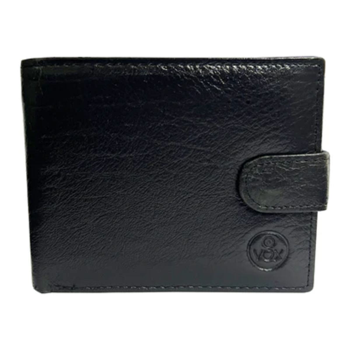 VOX - Billetera Cuero Negra con Broche 8386N
