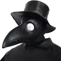 KUANGYE - Máscara Peste Negra Cuero Sintético Cosplay - Halloween