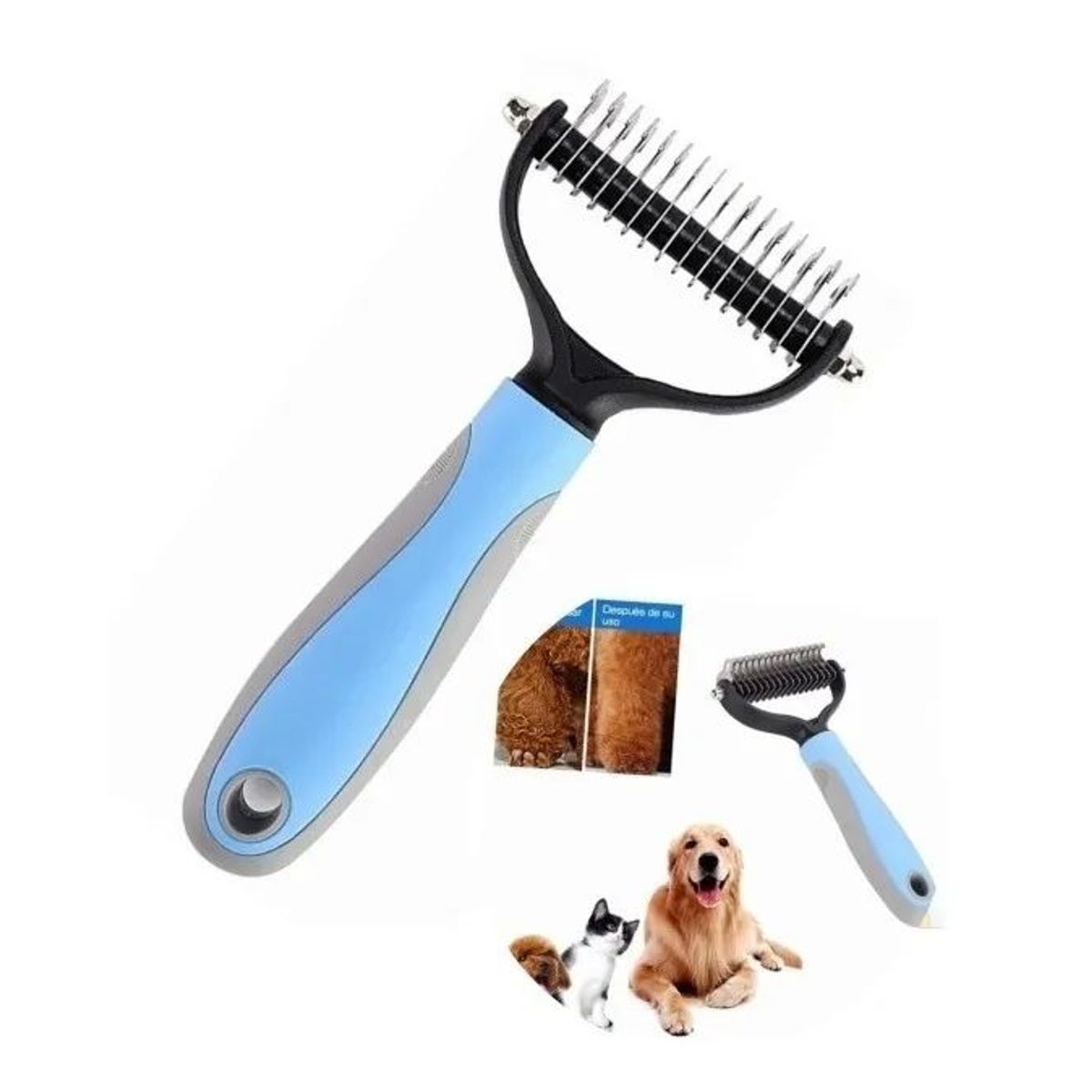KUANGYE - Cepillo Elimina Nudos Y Pelo Muerto Deslanador Razas Grandes