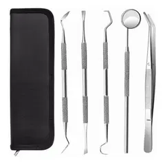KUANGYE - Set De 5 Herramienta De Limpieza Dientes Acero Inoxidable