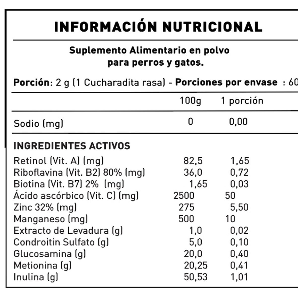 NUP - NUP!PETS Condroprotector - Cuidado huesos y cartílago 60 dosis