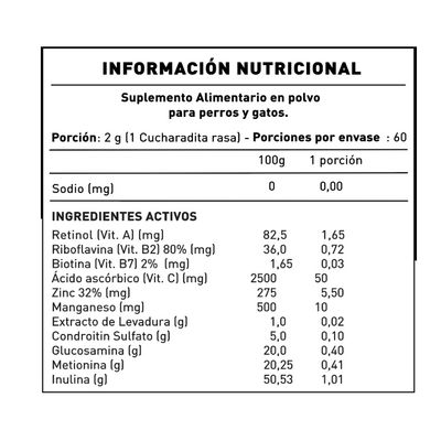 Imagen 2 del producto NUP!PETS Condroprotector - Cuidado huesos y cartílago 60 dosis