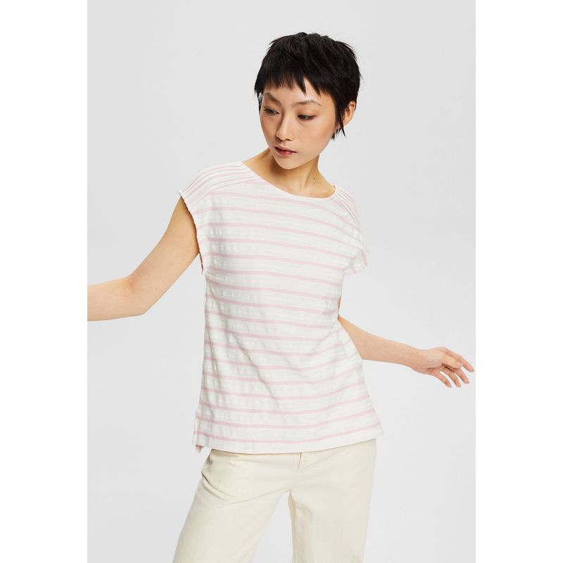 ESPRIT - Polera Con Textura De Rayas Esprit ESPRIT