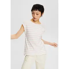 ESPRIT - Polera Con Textura De Rayas