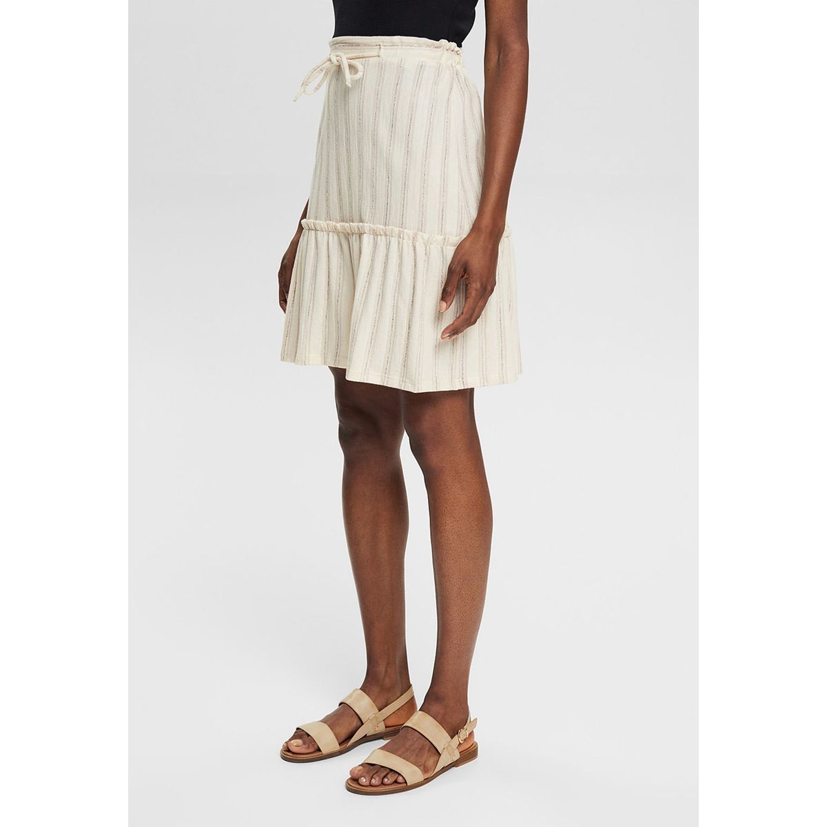 ESPRIT - Falda Con Cordón En Mezcla De Algodón Esprit ESPRIT