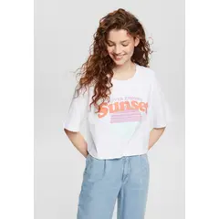 ESPRIT - Polera Corta Con Estampado