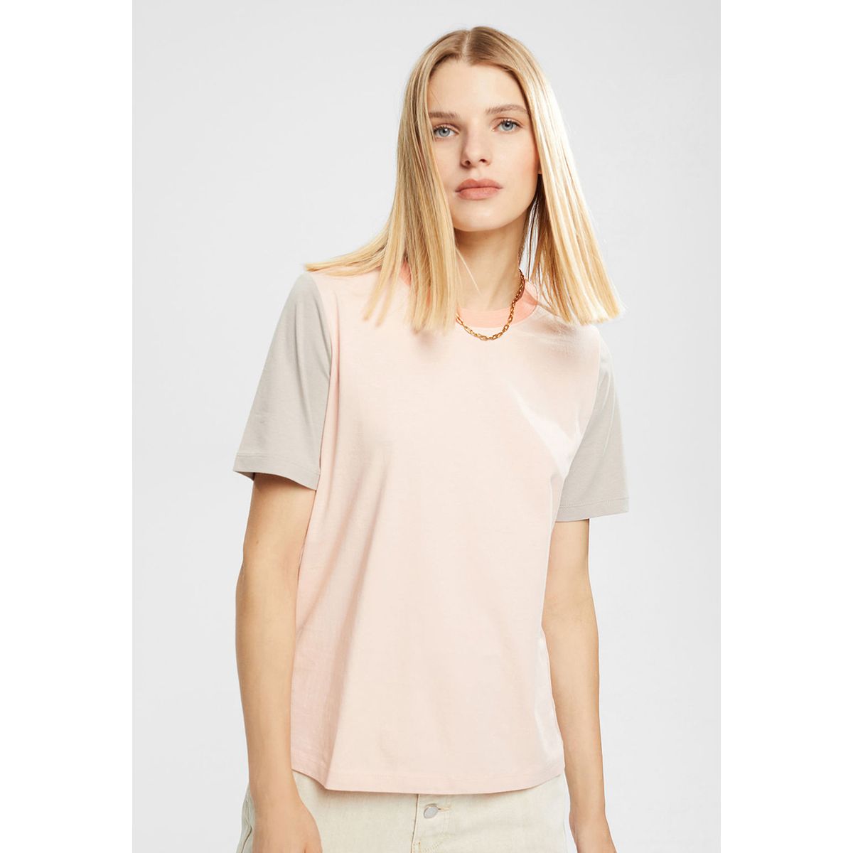 ESPRIT - Polera Con Diseño De Bloques De Color Esprit ESPRIT