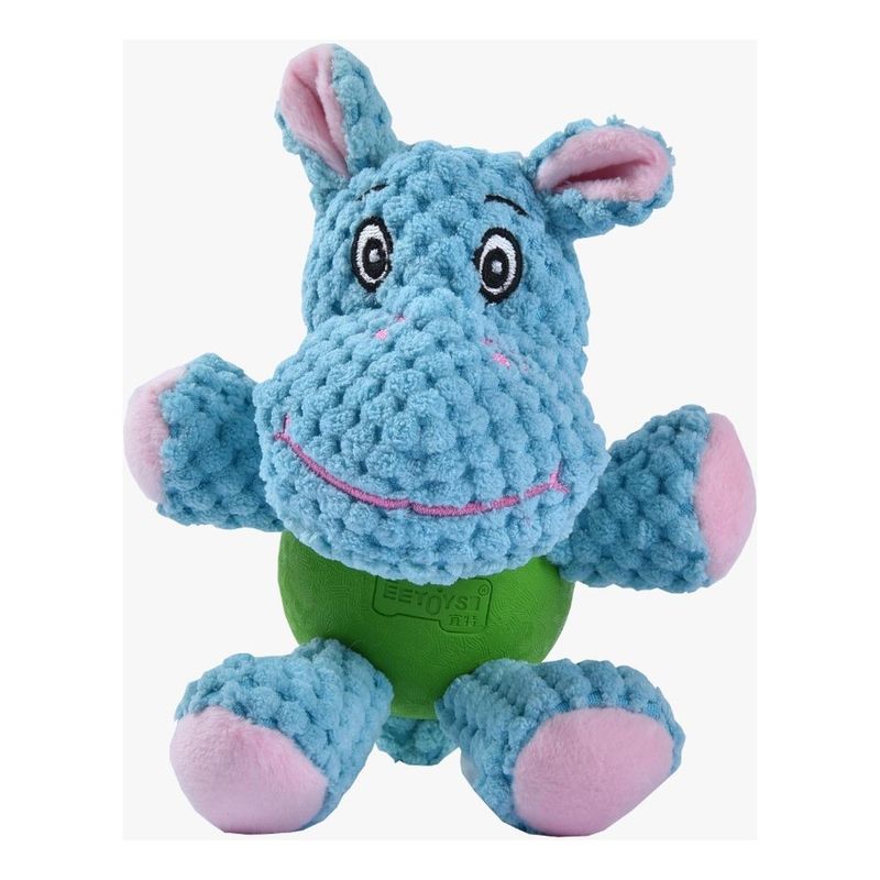 MASCAN - Animal Plush Con Pelota Celeste Perro Mascan