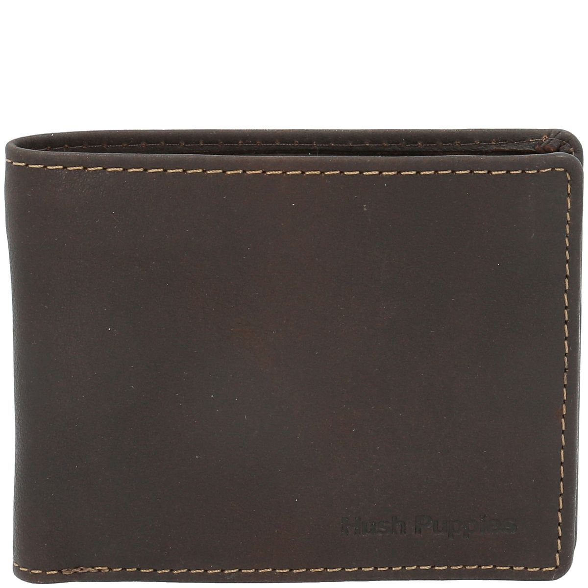 HUSH PUPPIES - Billetera Cuero Hombre Th Simple Café HUSH PUPPIES