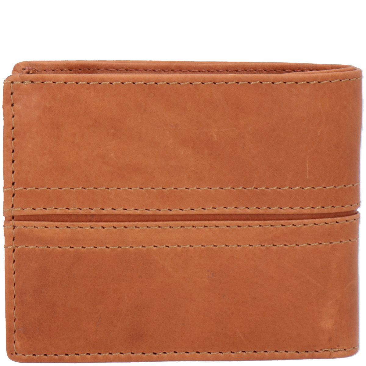 HUSH PUPPIES - Billetera Cuero Hombre Om Stitch Coin Café HUSH PUPPIES