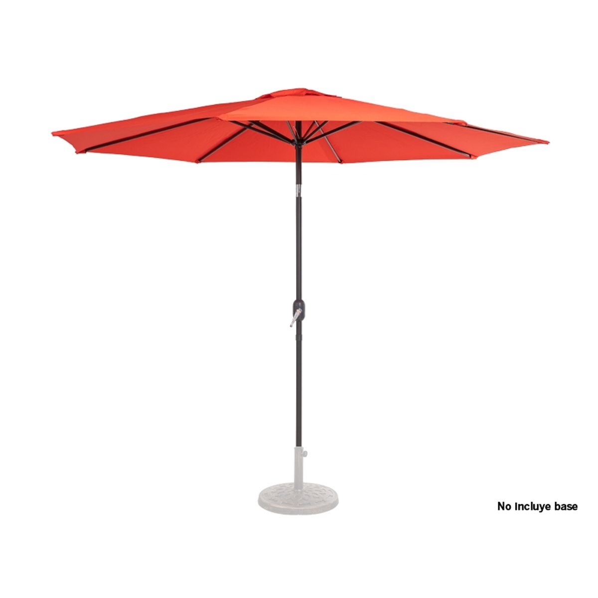 NECTAR - Quitasol redondo Shake Rojo 3 metros -No incluye base-