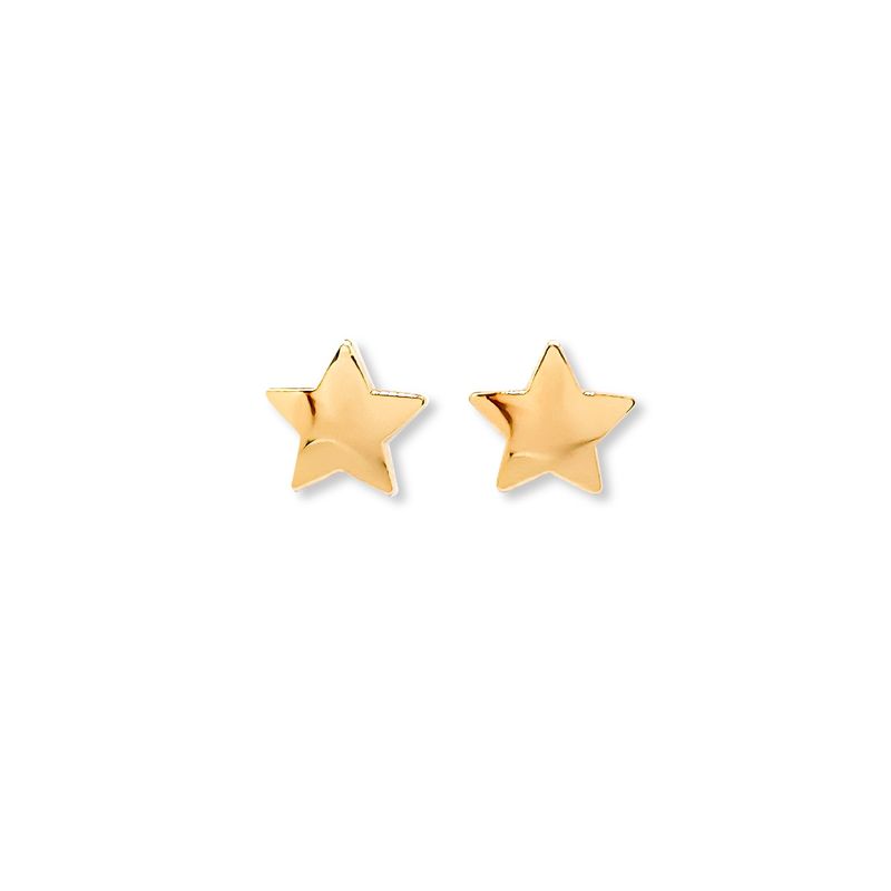 ANDREA COGGIOLA JOYAS - Aros Estrellas 16mm Enchapado Oro 18K
