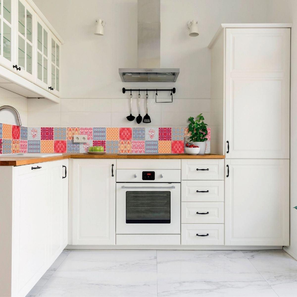 MONNO - 9 azulejos autoadhesivos decorativos  CATRINA  15X15cm