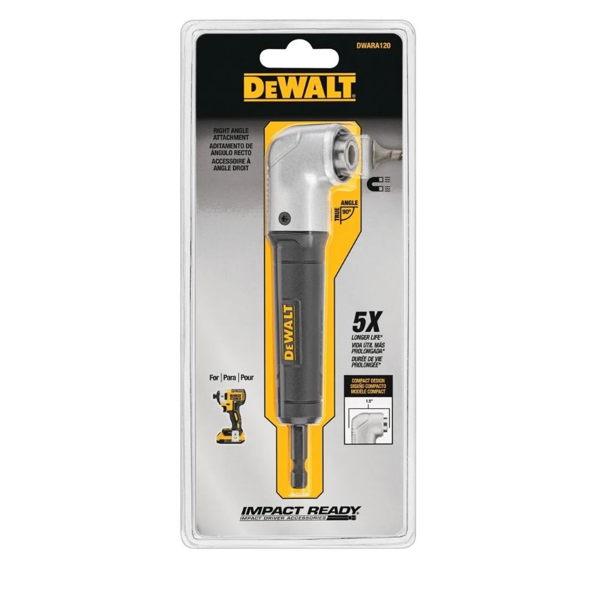 DEWALT - Adaptador Para Atornillar 90° Impact Ready® Negro