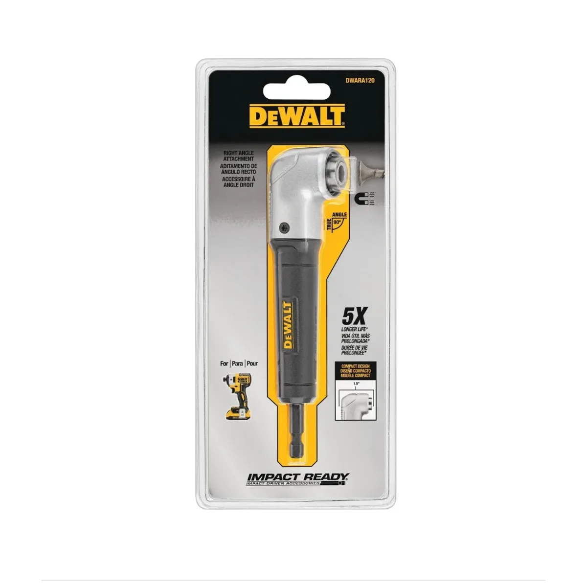 DEWALT - Adaptador Para Atornillar 90° Impact Ready® Negro