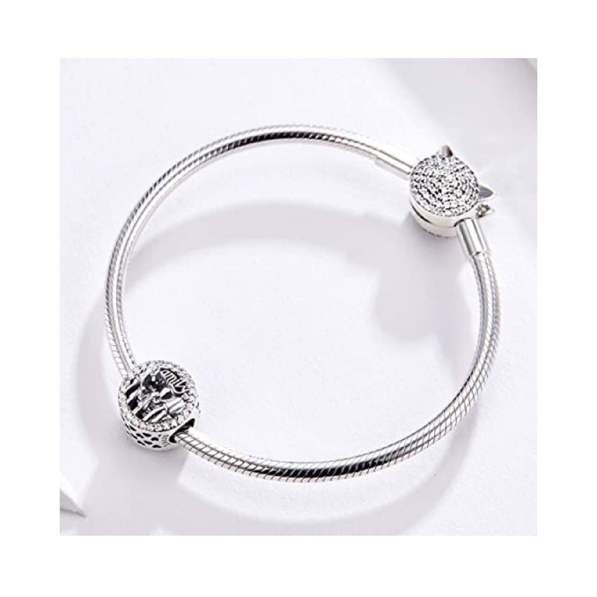 SILVER HEART - Charm Familia "Family" en Plata Fina 925 SILVER HEART