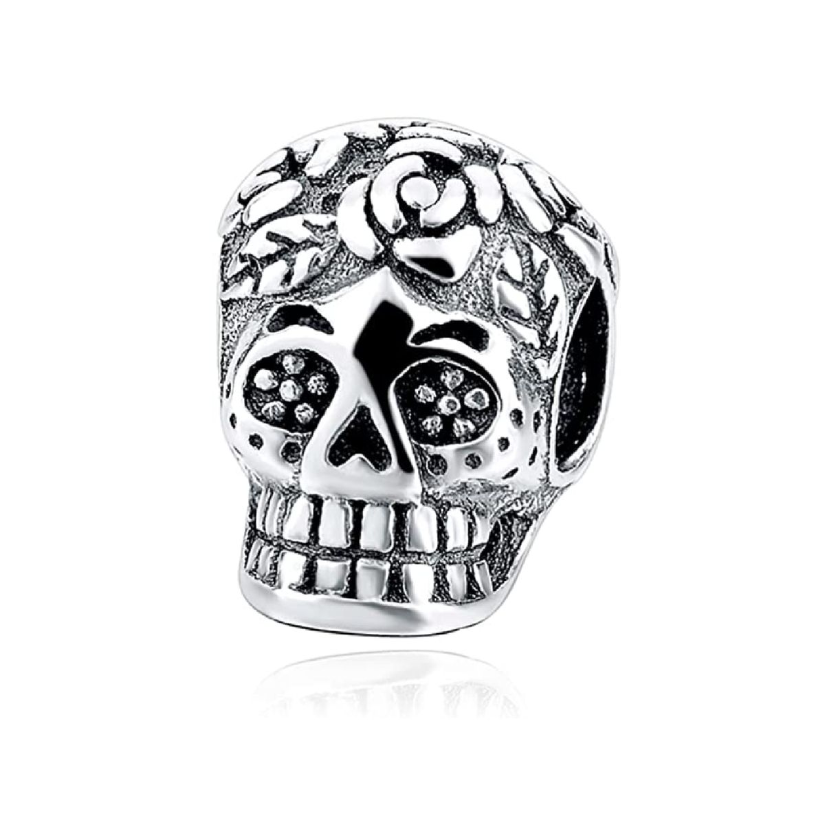 SILVER HEART - Charm Calavera Día de Muertos en Plata Fina 925 SILVER HEART