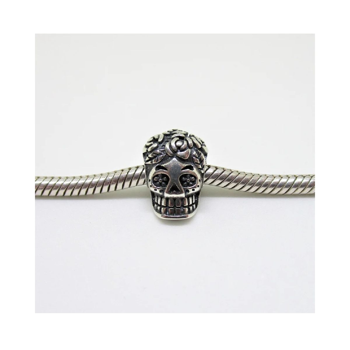 SILVER HEART - Charm Calavera Día de Muertos en Plata Fina 925 SILVER HEART