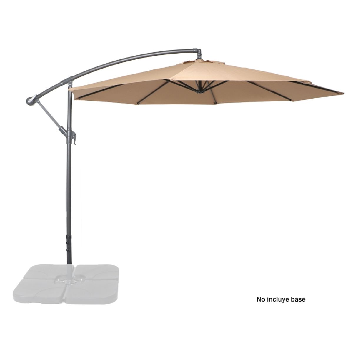 NECTAR - Quitasol Lateral 3 metros Beige - No incluye base