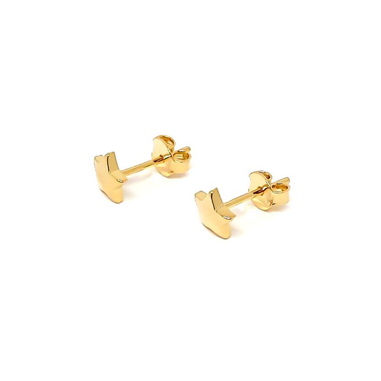 Aros Estrella 6mm Enchapado Oro 18K Dorado TALLA UNICA