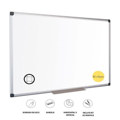 Imagen 2 del producto Pizarra melamina cuadriculada 240x120 bi-silque