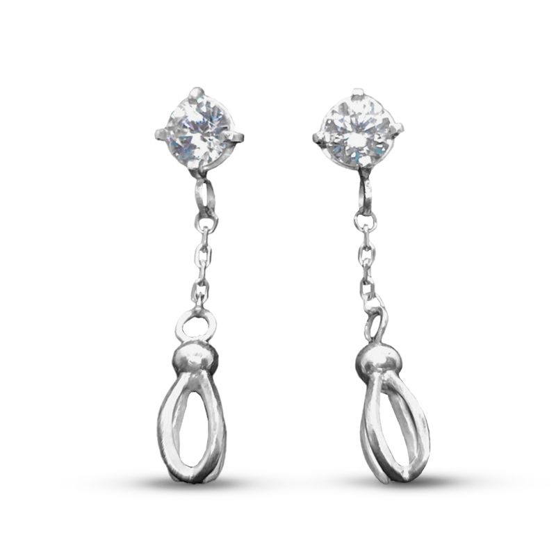 BENNAV ORFEBRES - Aros de plata 950 con cristal  Swarovski
