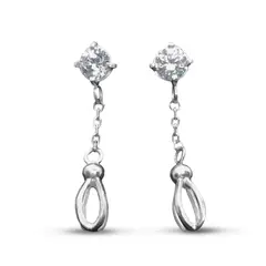BENNAV ORFEBRES - Aros de plata 950 con cristal Swarovski