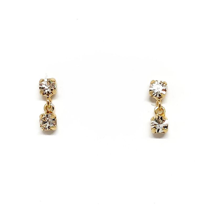 ANDREA COGGIOLA JOYAS - Aros Bebé 2 Circones Enchapado Oro 18K