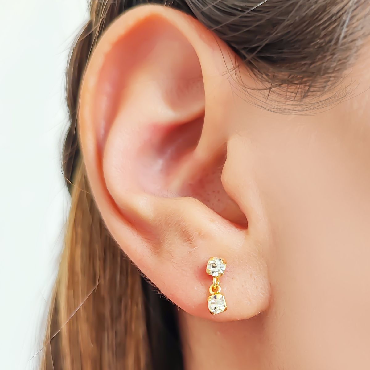 COGGIOLA - Aros Bebé 2 Circones Enchapado Oro 18K