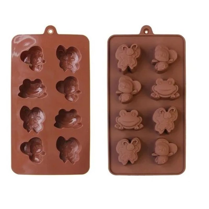 GENERICO - Pack X2 Moldes De Chocolate Molde Chocolate Sapito Abeja