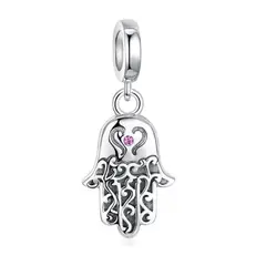 SILVER HEART - Charm Mano de Fátima en Plata Fina 925